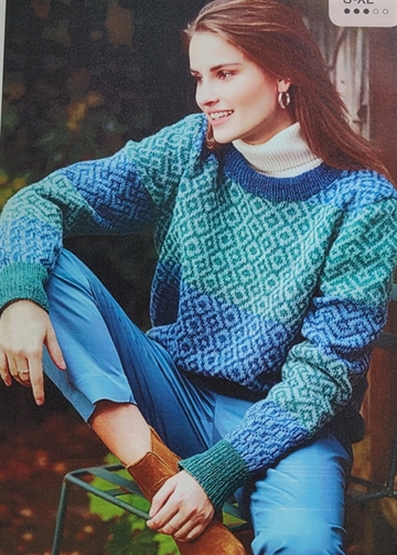 Sweater med mønster - Bio Shetland